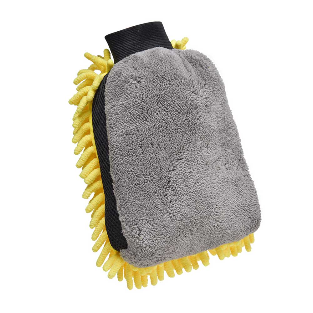Car Wash Glove Coral Mitt Soft Anti-scratch for Car Wash Multifunction Thick Cleaning Glove Car Wax Detailing Brush Color Random-0