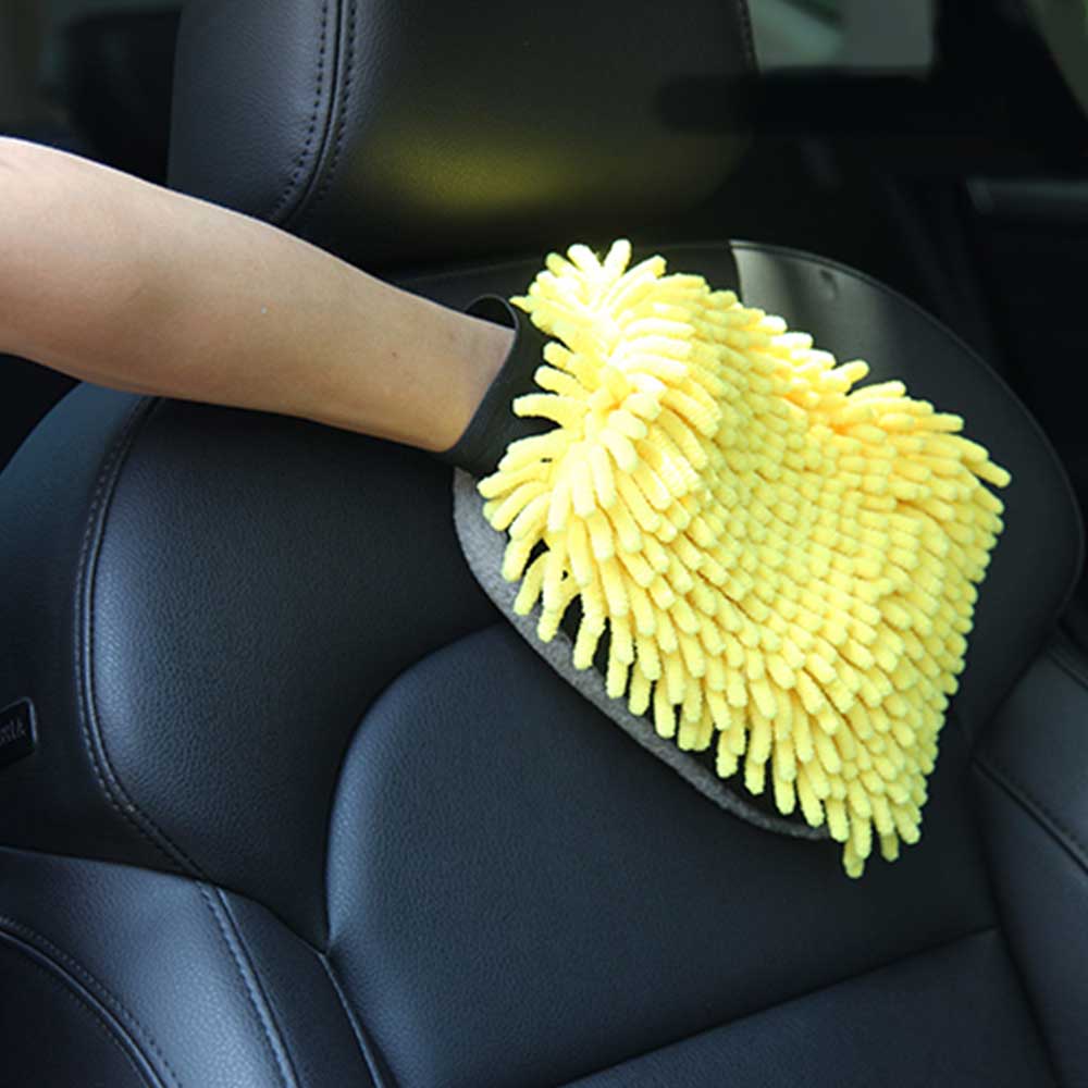 Car Wash Glove Coral Mitt Soft Anti-scratch for Car Wash Multifunction Thick Cleaning Glove Car Wax Detailing Brush Color Random-2