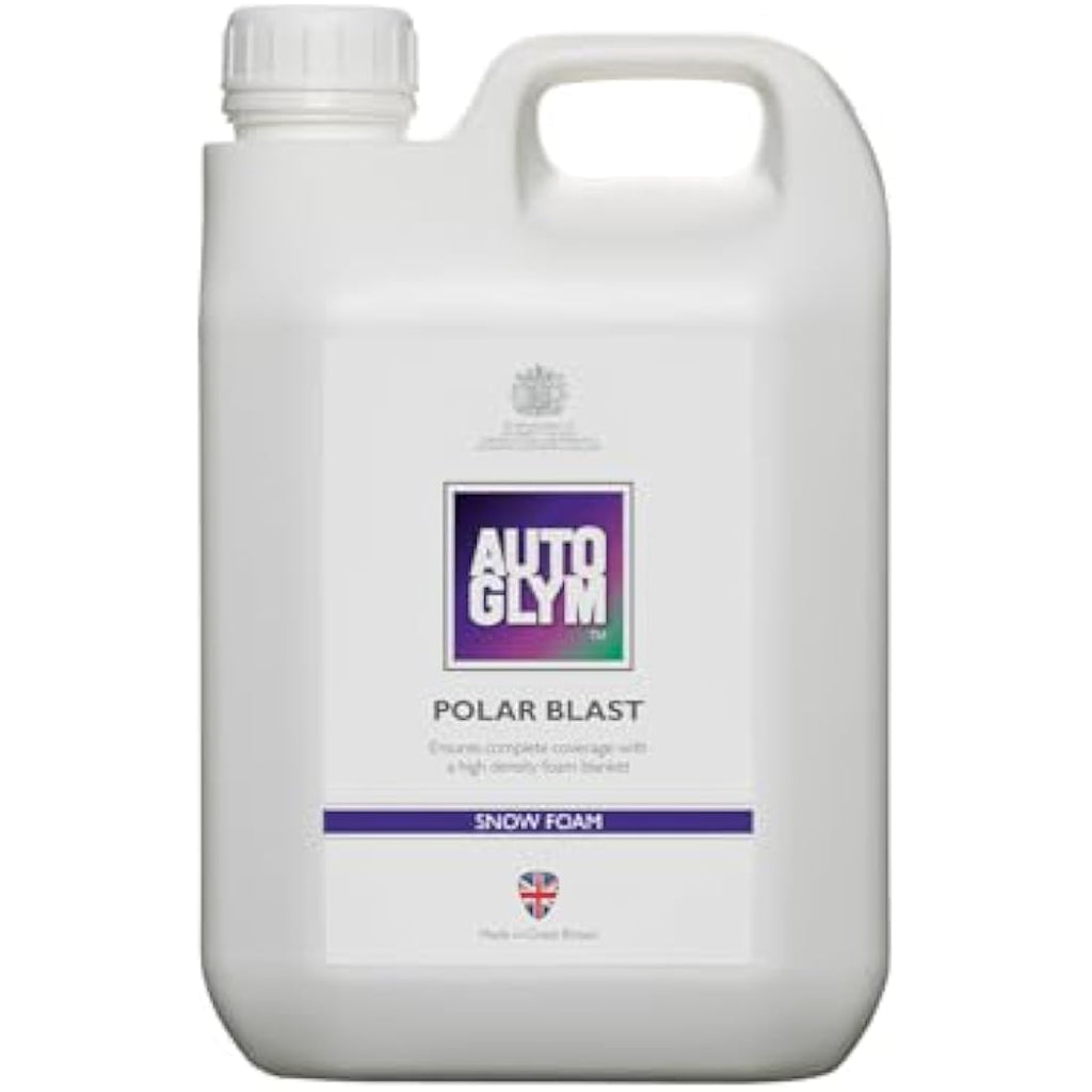 Autoglym Polar Blast, 2.5L Concentrate Extra Thick Snow Foam (15L when diluted) Softens dirt in advance of wash, pH Neutral Car Shampoo Suitable For All Paint Types, White