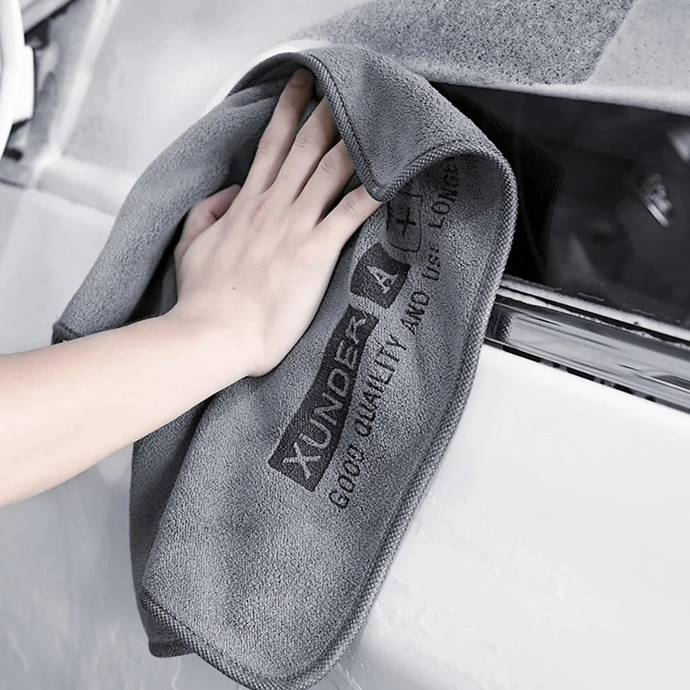 5/1PC High-end Microfiber Car Washing Towel Auto Cleaning Drying Cloth Hemming Car Care Detailing Cloth Water Absorption Car Rag-1