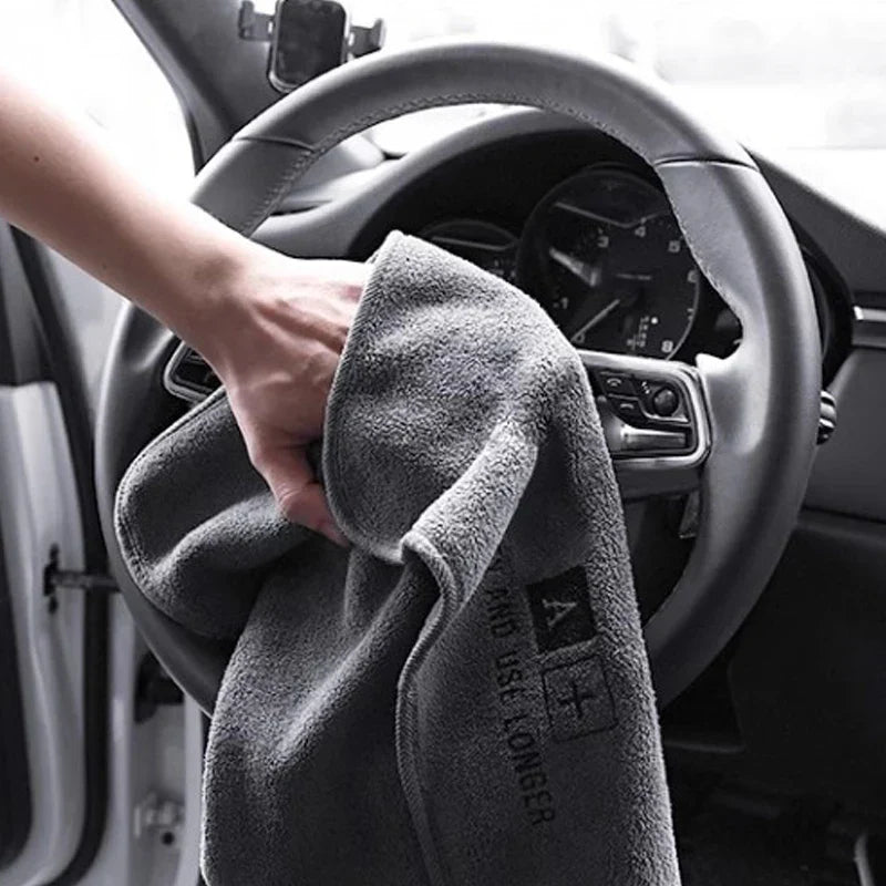 5/1PC High-end Microfiber Car Washing Towel Auto Cleaning Drying Cloth Hemming Car Care Detailing Cloth Water Absorption Car Rag-2