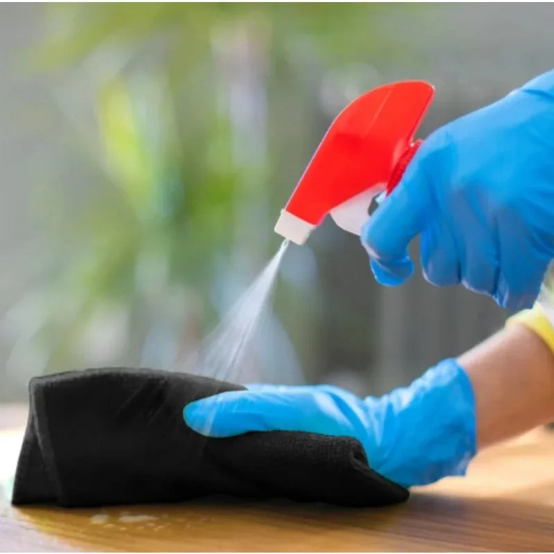Black Thicken Microfiber Car Cleaning Towels Soft Quick Drying Windows Mirrors Wiping Rags Home Double Layer Clean Cloths-2