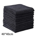 Black Thicken Microfiber Car Cleaning Towels Soft Quick Drying Windows Mirrors Wiping Rags Home Double Layer Clean Cloths-5